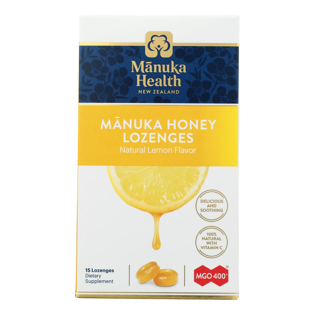 Manuka Health - Loz Honey Mgo 400+ Lemon - 1 Each -15 Count - Maras Green